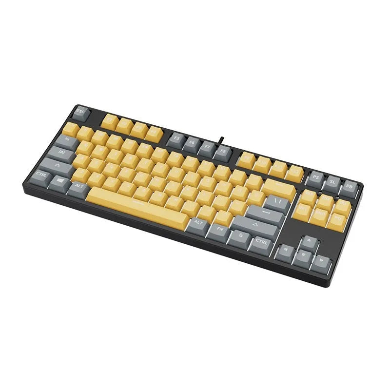 87-key mechanical gaming keyboard with dual-colour backlighting and metal chassis