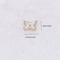 Copper plated 18K gold pearl shell DIY charm pendant in diamond skirt shape for jewellery making