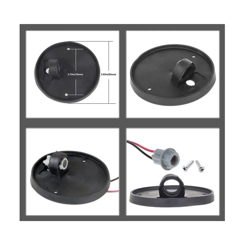 Commercial vehicle LED roof cab marker light kit with yellow polycarbonate lens and T10 bulbs