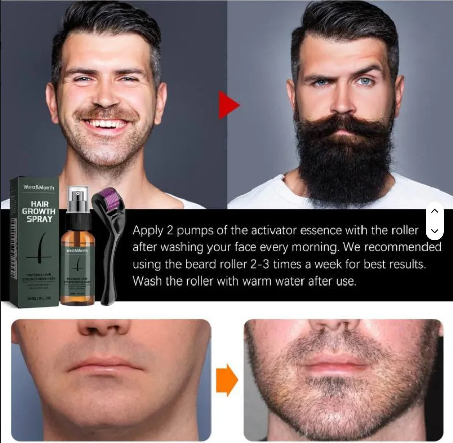 Men's beauty care suit with natural organic face spray and cream, featuring herbal tea ingredients