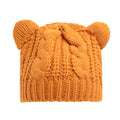 Hand-made knitted beanie with 3D cat ears in multiple colour options