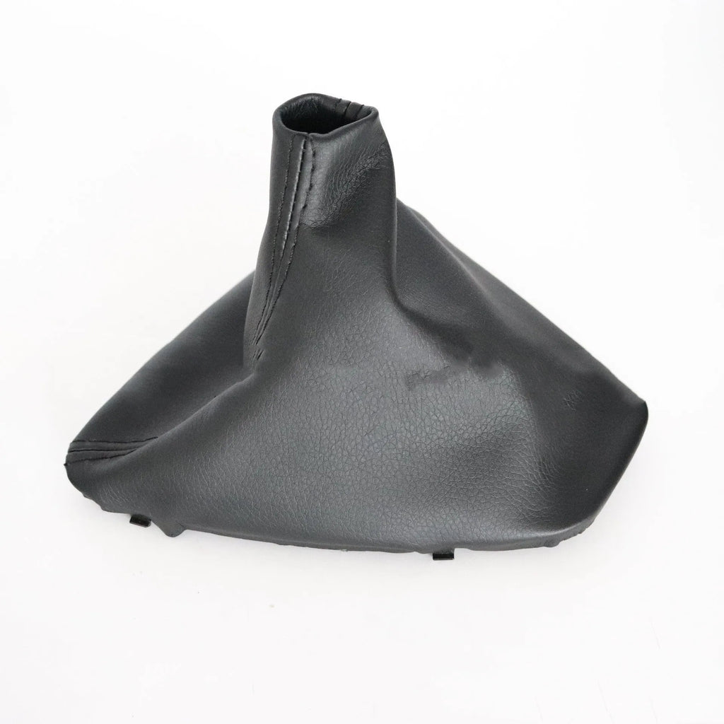 Black PU leather gear dust cover for BMW 3 Series manual gear stick.