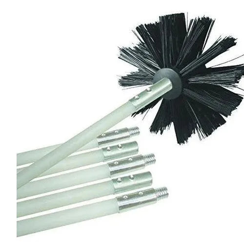 Flexible 600mm long chimney cleaning brush with nylon bristles for dryer pipes and ducts
