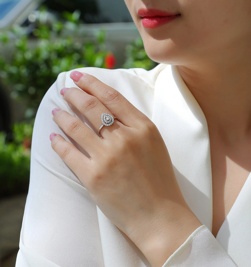 Gold-plated S925 silver moissanite wedding ring set in gift box with GRA certificate, ring size 7