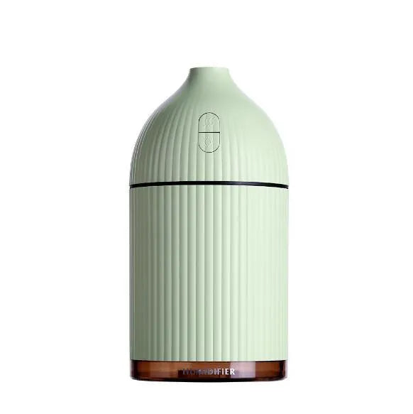 White square ultrasonic essential oil diffuser and humidifier with LED light and USB port