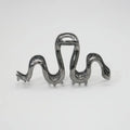 Slytherin serpentine metal hair clip barrette in silver or gun black, 10.5cm length with snake design