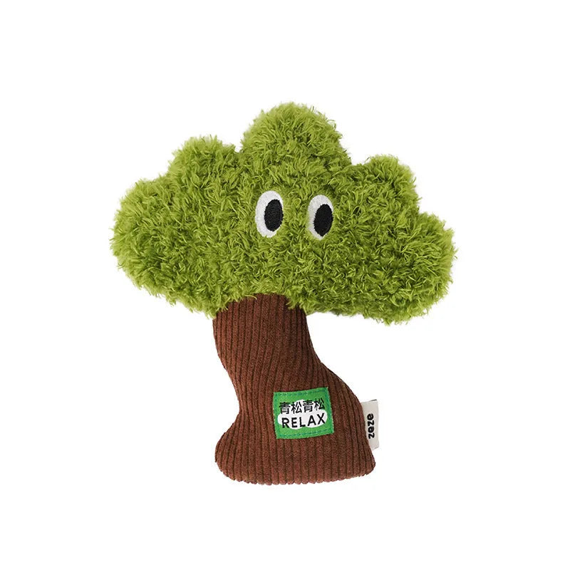 Pine tree scented cat mint toy bag with grinding stick and tease stick for interactive feline play