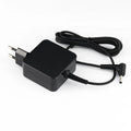 Black 45W Hua laptop adapter with American plug showing compact dimensions