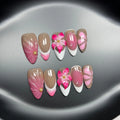 French style lily three-dimensional nail art stickers with fluid ice flower design on plastic wearable armour