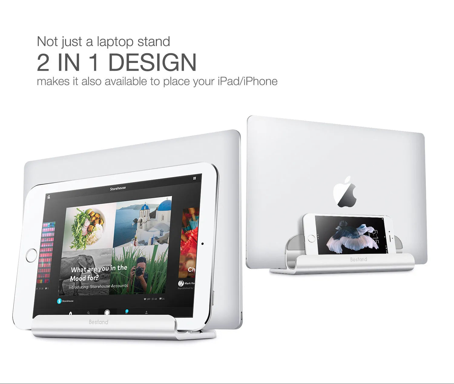 Silver aluminium alloy tablet lazy bracket on a desktop, 19x11.5x7.5cm universal fit