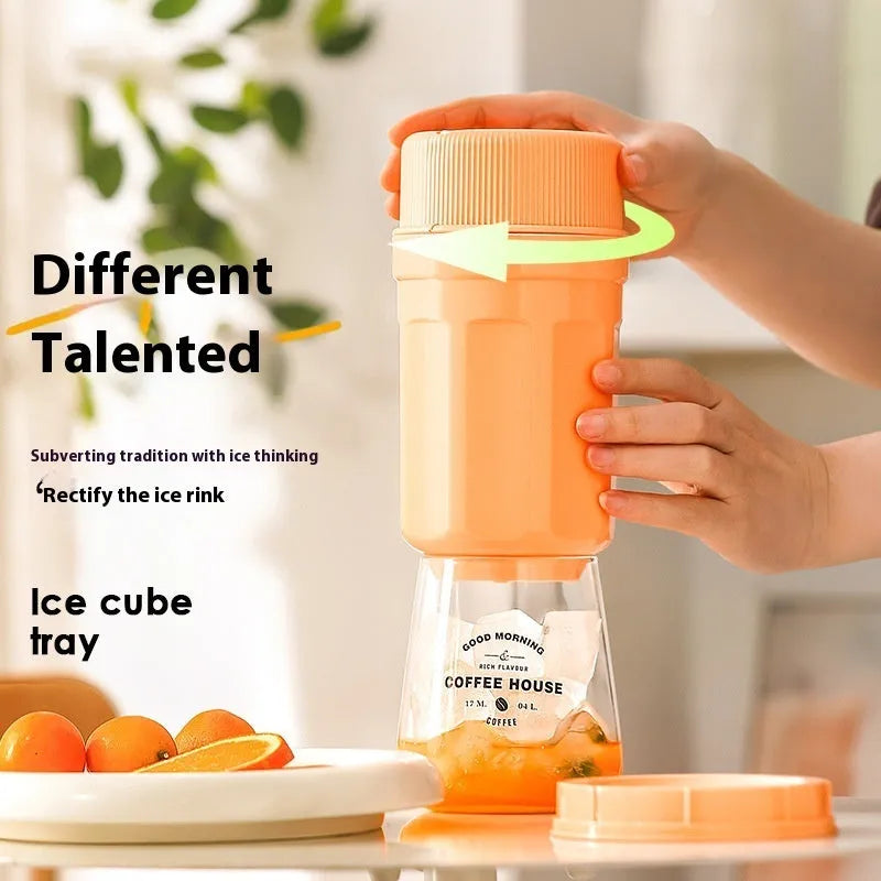 White twisting ice cube tray with rotating release and sealing lid for freezer