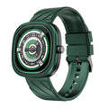 Black smart bracelet watch with 1.32-inch touch screen on silicone wristband