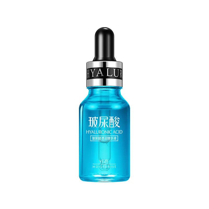 Hyaluronic acid facial essence 15ml bottle with hydrating serum for universal skin types