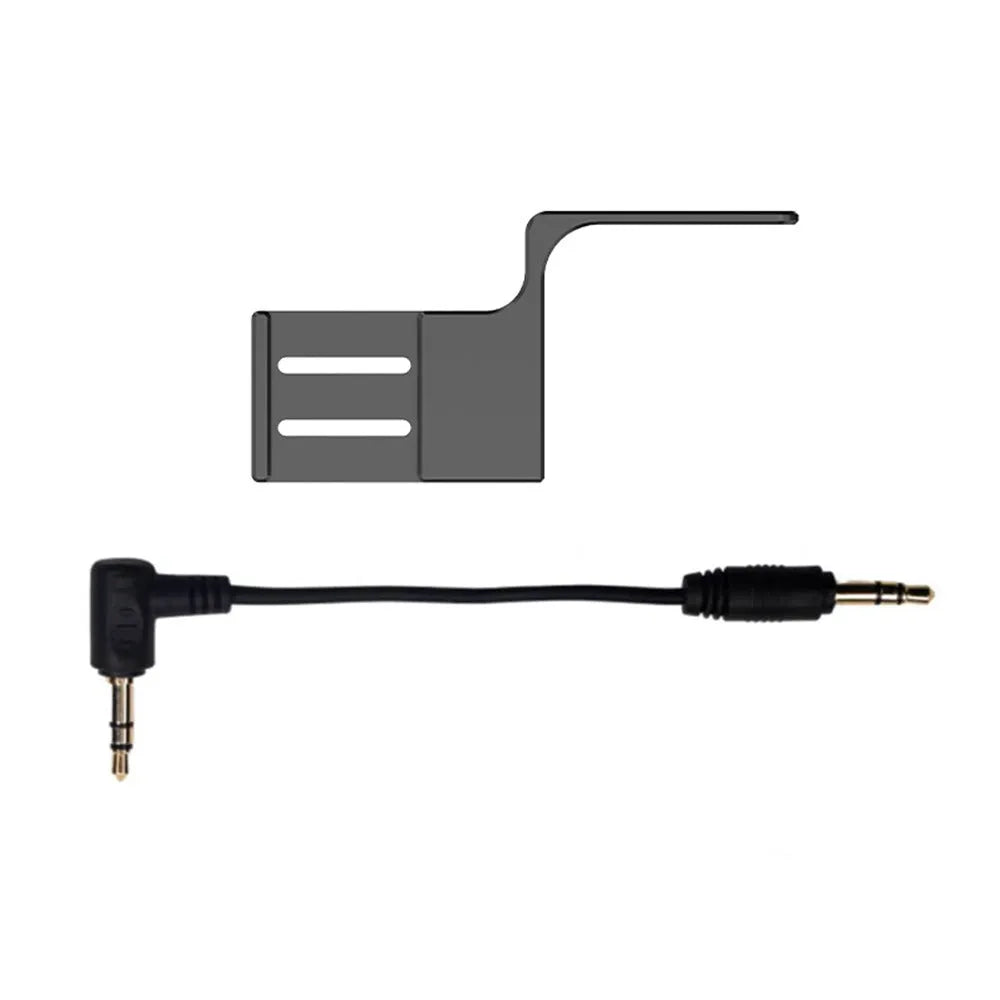 Black aluminium household microphone expansion bracket with bottom 1/4 hole for tripod or selfie stick connection