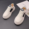 Unisex casual sports shoes in white-green and white-black colours with cloth upper and rubber foam sole
