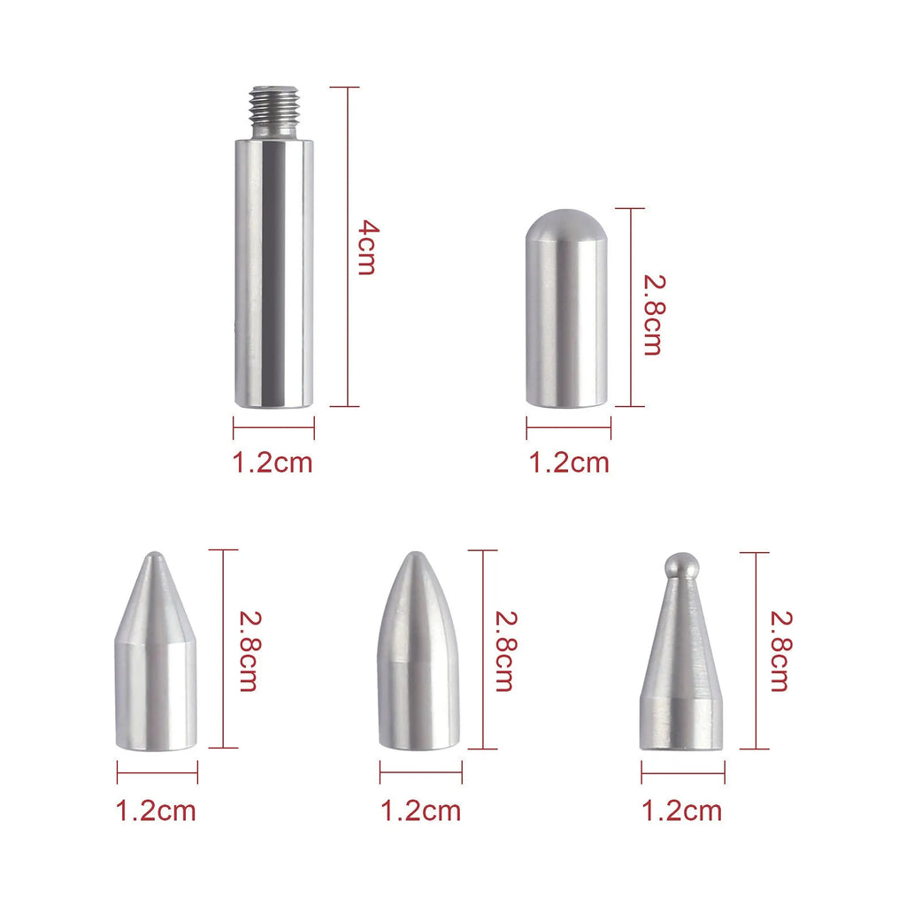 Three alloy steel car dent repair hook crowbars for automotive panel work