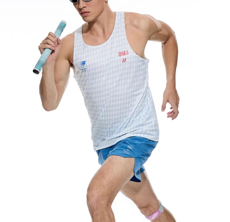 Black running shorts with laser-punched stitching and four-sided stretch fabric laid flat.