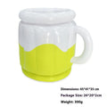 Yellow inflatable PVC ice bucket designed for chilling beer steins and drinks.