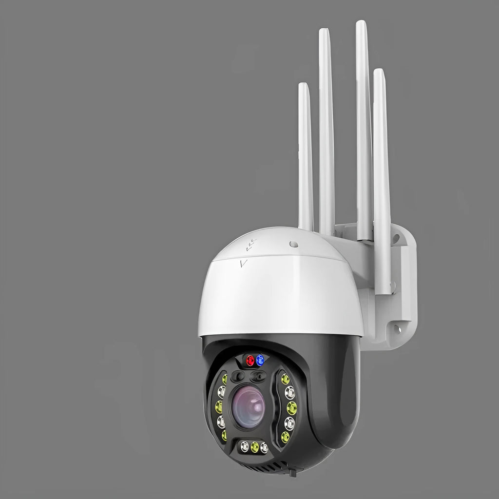 5MP dome surveillance camera with 360 degree rotation and night vision for outdoor security