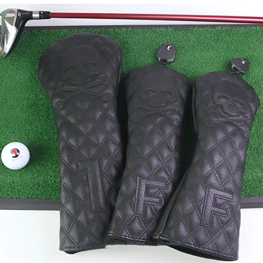 Black and white waterproof protective cover for golf club wooden poles