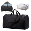 Folding Oxford cloth duffel bag in dark blue, grey, and black colours with 36-55 litre capacity