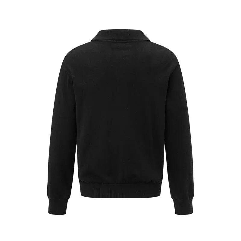 Loose pullover sweater in acrylic blend fabric available in beige, black, and dark grey colours