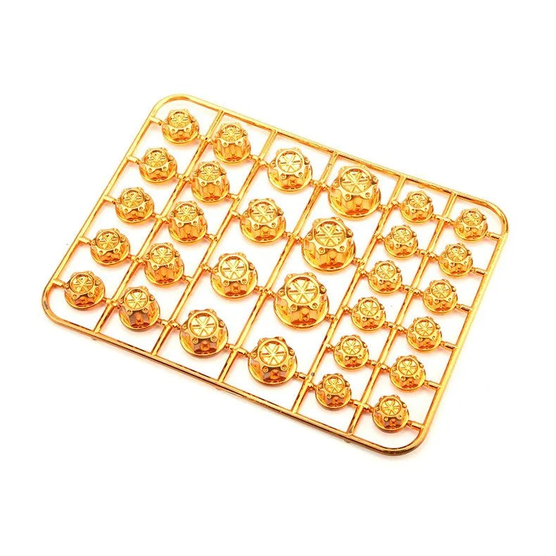 Set of 30 coloured ABS plastic screw caps for motorcycle engine bolt head protection.