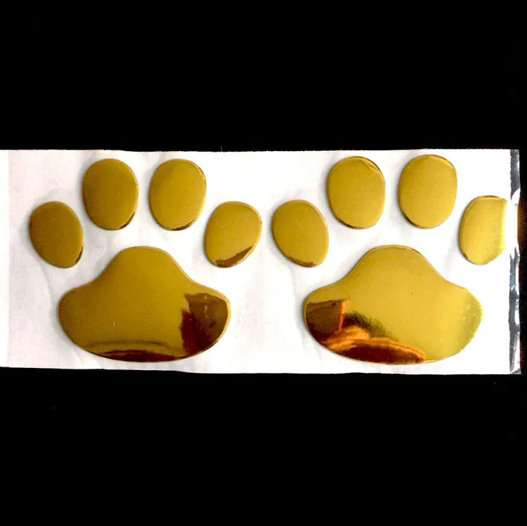 PVC car sticker with hand-shaped brush dog footprints for bumper scratch concealment