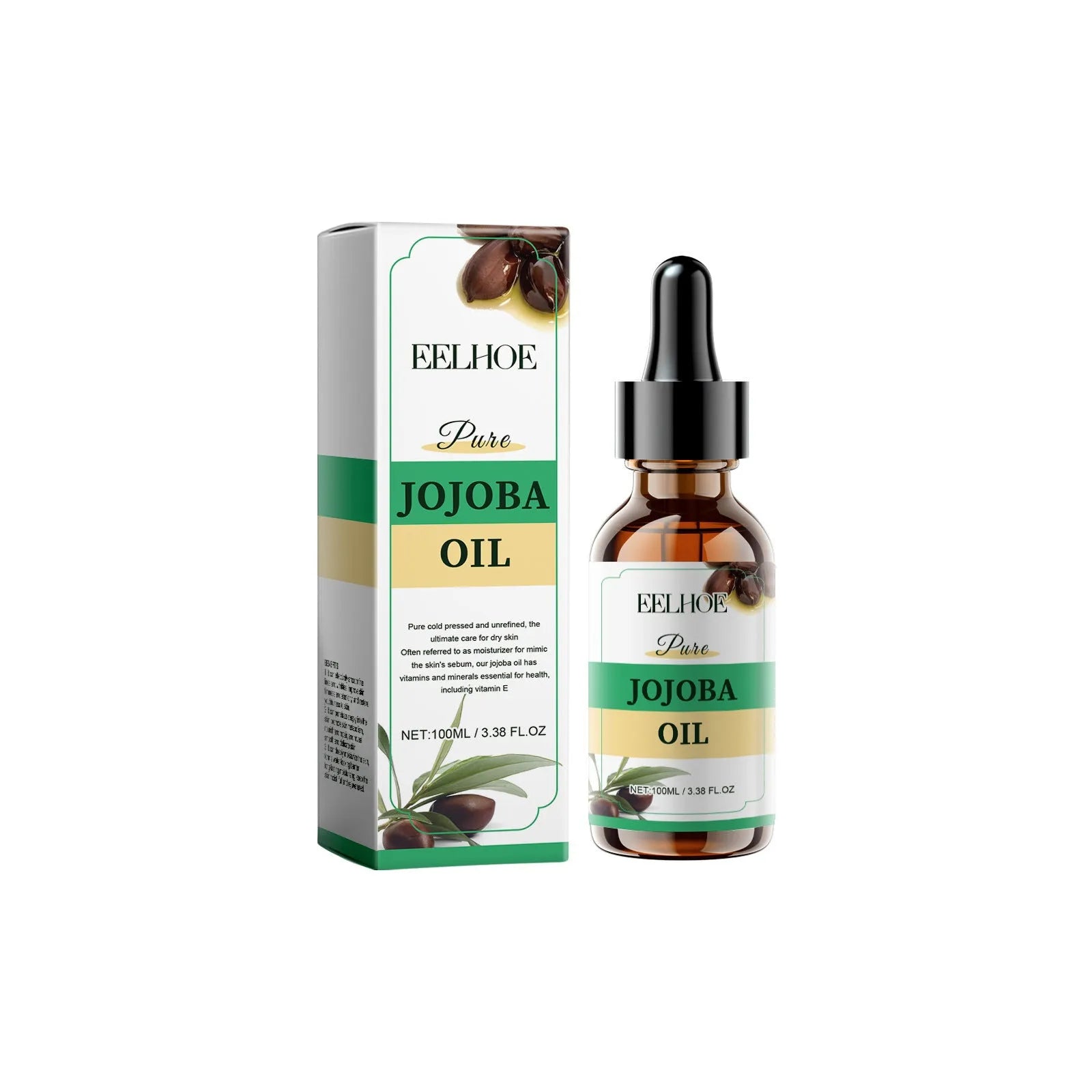 100ml organic jojoba firming facial oil bottle with vitamin E and orange extract