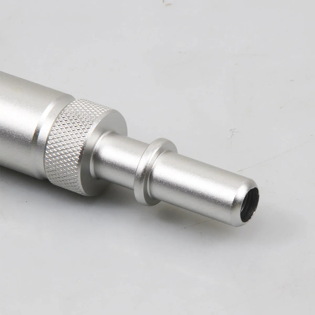 Silver metal VAS6262-9 transmission refuelling joint tool for manual gearbox fluid changes.