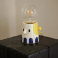 Handmade ceramic bedside lamp with ball headlight design and 220V US power specifications