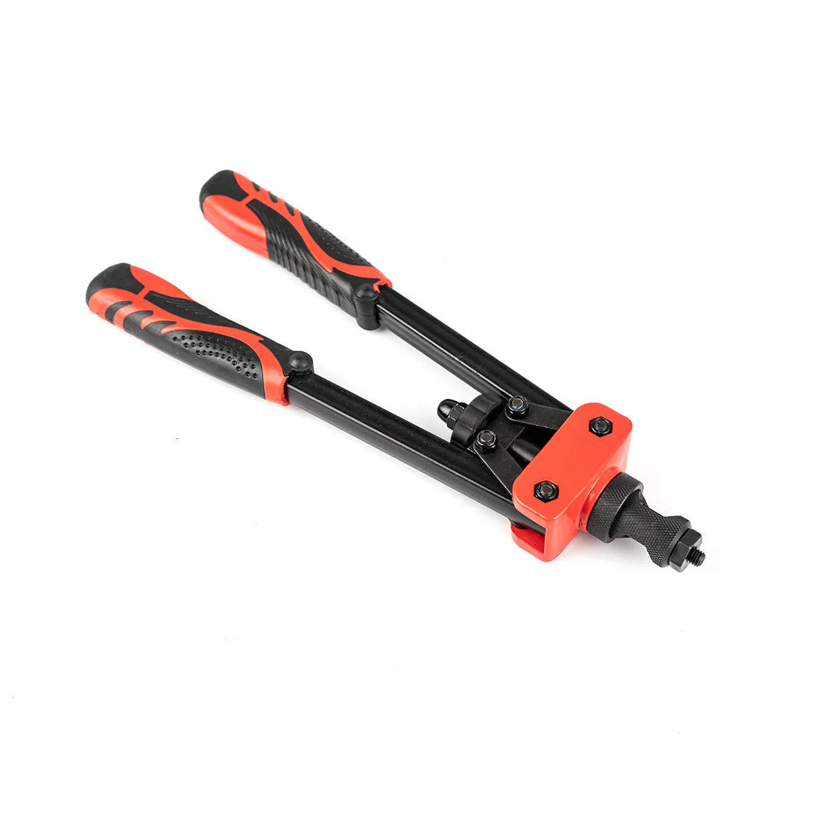 CQ14 model 14-inch alloy manual rivet nut tool with set of six interchangeable M3 to M10 gun tips.