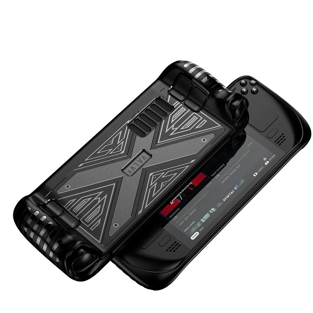 TPU silicone protective cover for handheld gaming console in red, blue, or black colour