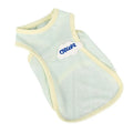 Polyester cat summer vest in grass green colour showing sports style design and lightweight construction