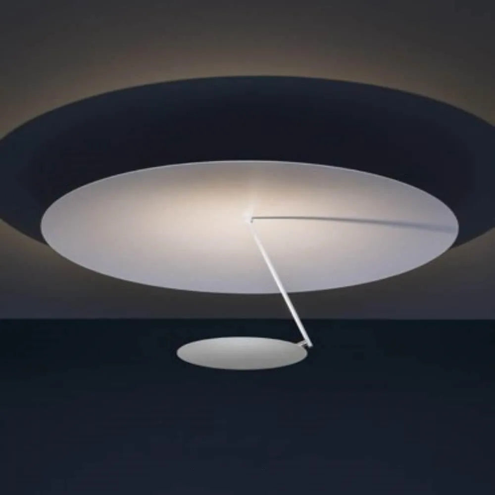 Creative iron art chandelier ceiling lamp in white or white gold colour with a 50cm diameter.