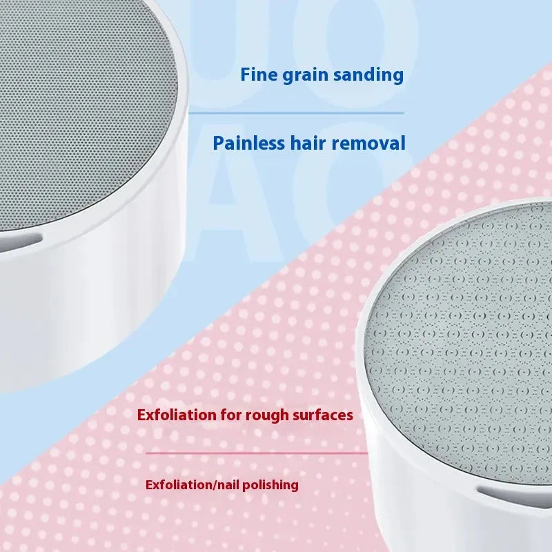 2-in-1 nano glass epilator and foot skin remover device in 2in1 style colour with plastic construction