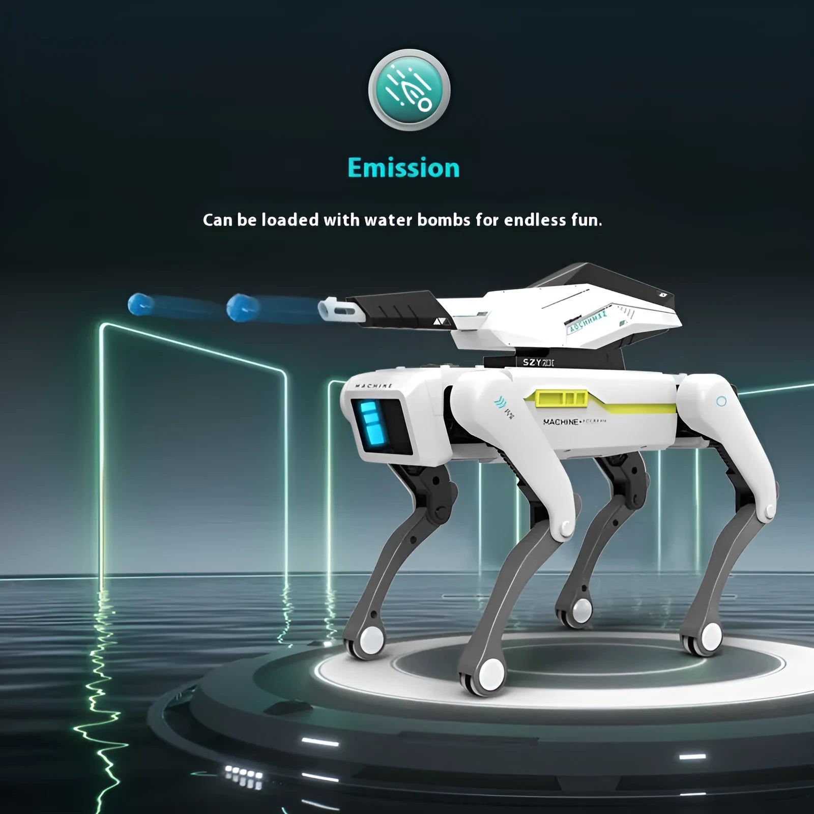 Simulation intelligence robot dog in plastic with voice dialogue and remote control, three colour options