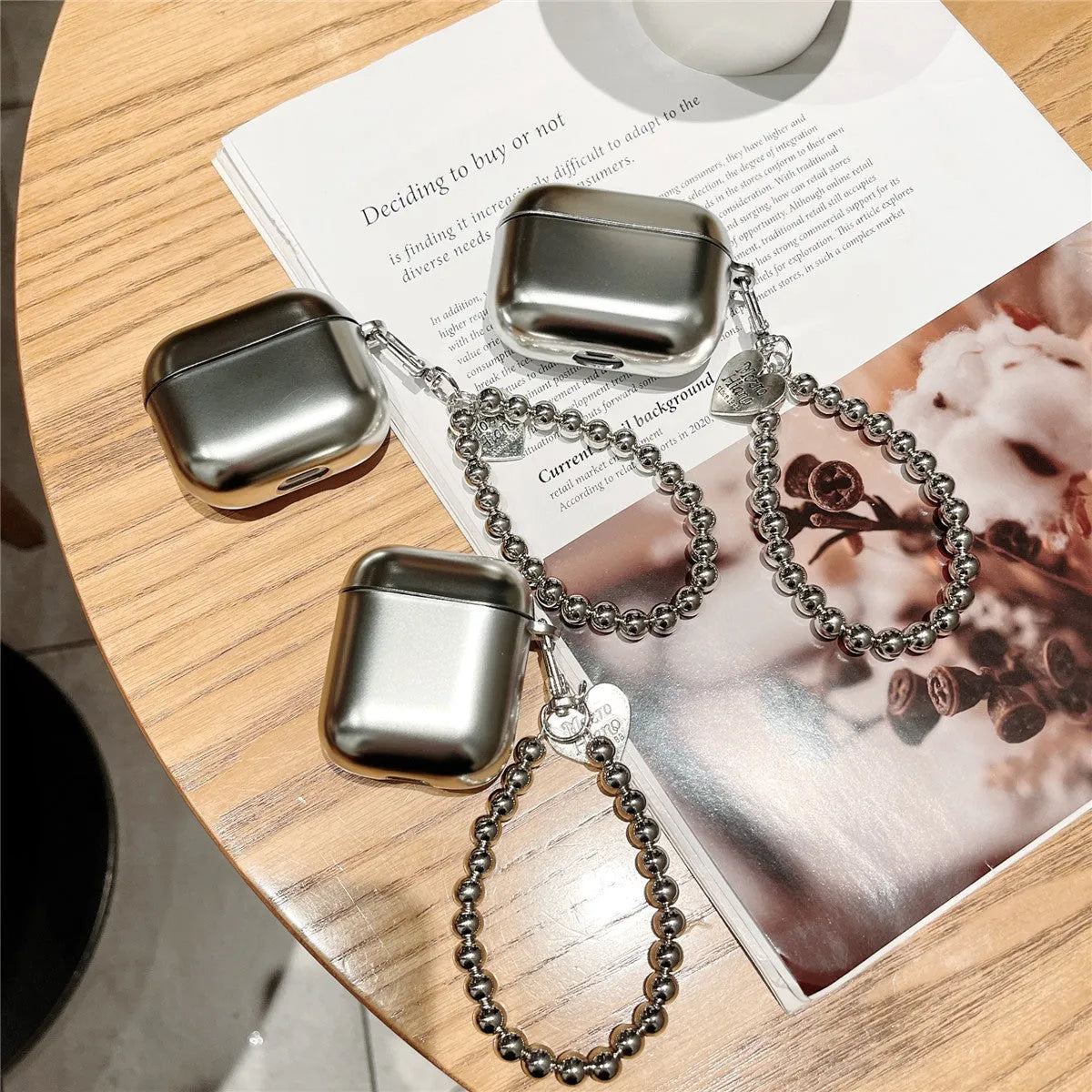 Matte plating electroplated TPU protective case for Apple AirPods 1, 2, 3, 4 and AirPods Pro 2.