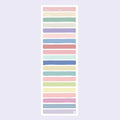 Student notepad with plastic storage box showing colourful striped and cartoon cover design options.