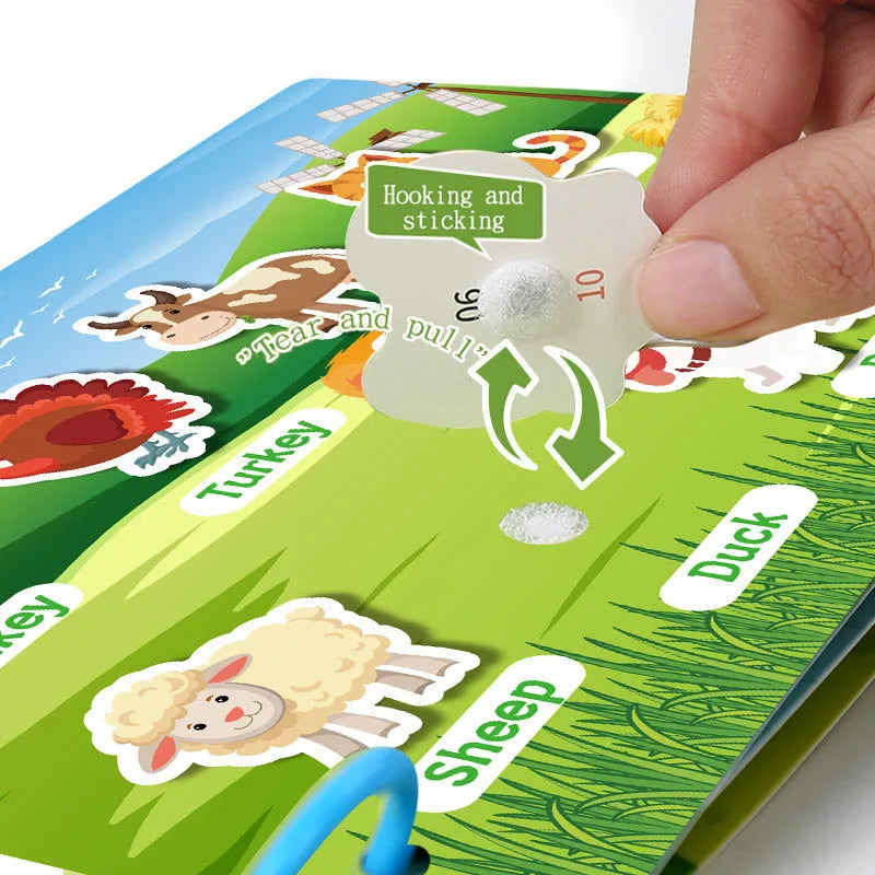 Educational toys books set for children 3-6 years made from paper with multiple learning versions