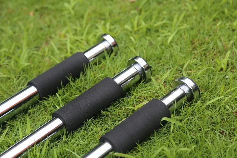 Steel adjustable pull-up bar extended to 100cm width for home fitness installation