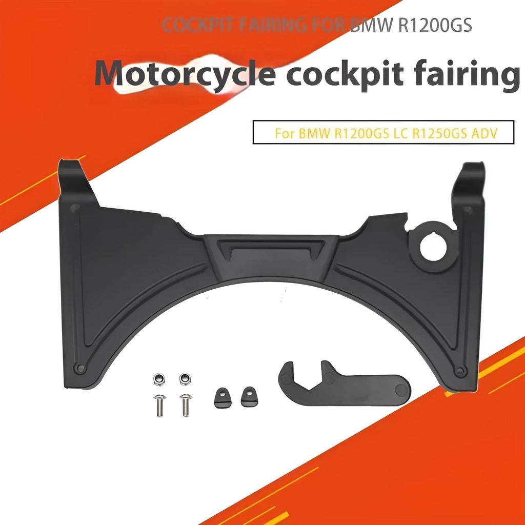 Black ABS plastic motorcycle cockpit fairing for BMW R1250GS and R1200GS LC models