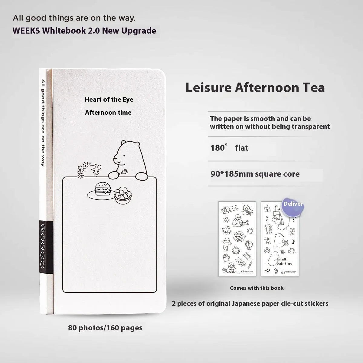 A5 simple plaid style paper notebook with mesh pattern cover, includes stickers.