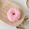 Luminous plush hair tie in seven colours: blue, pink, green, yellow, orange, purple, white