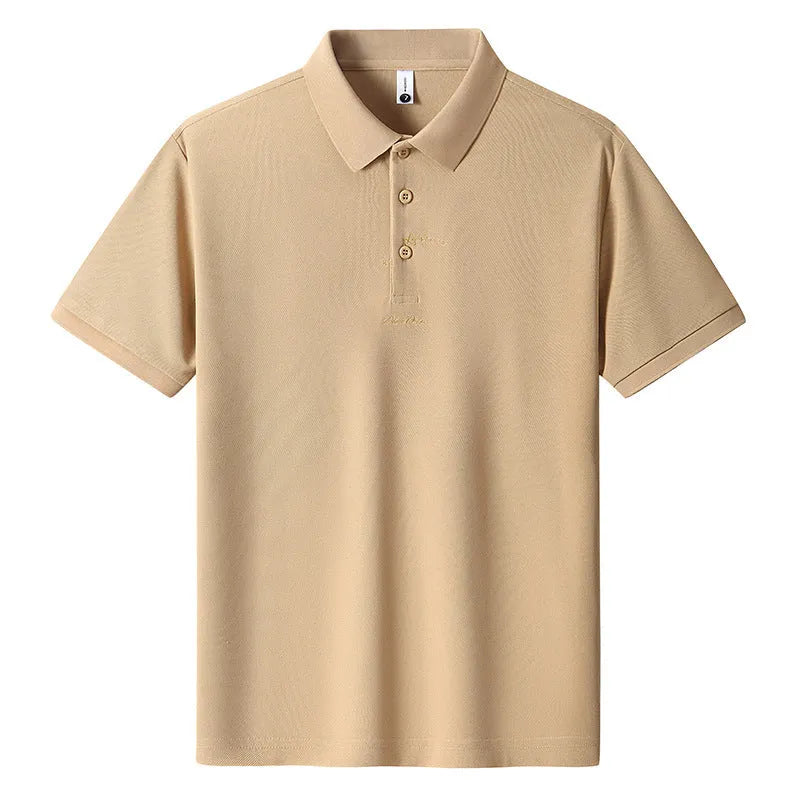 Men's loose casual cotton t-shirt with a letter pattern, shown in multiple colour options.