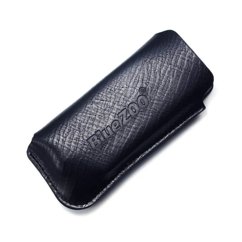 Folding comb with PU leather bag for men's beard care and travel storage