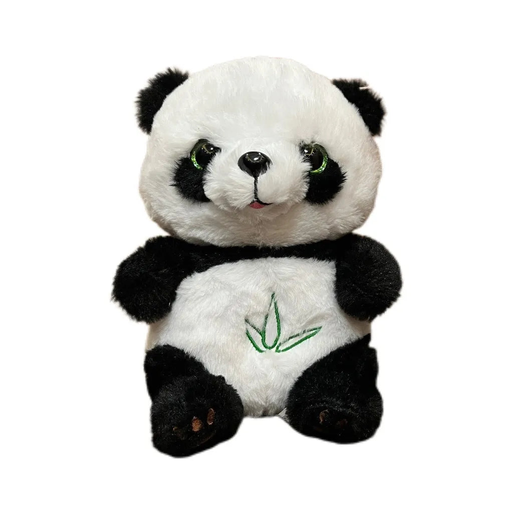 23cm cute panda plush toy with breathing music and glowing features for children aged 4-6