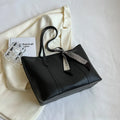 Women's large-capacity soft bucket shoulder bag in multiple colour options with zipper pocket