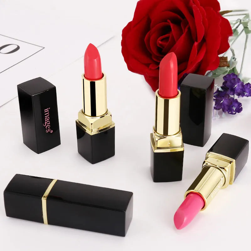Moisturising lipstick lip gloss bullet in 10 colours including coral red and barbie pink, 3.8g