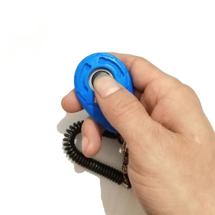 Dog training clicker in multiple colours with wrist strap for positive reinforcement training